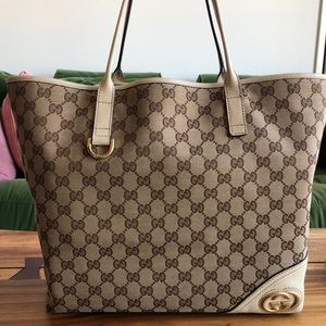 Gucci Canvas Britt Tote